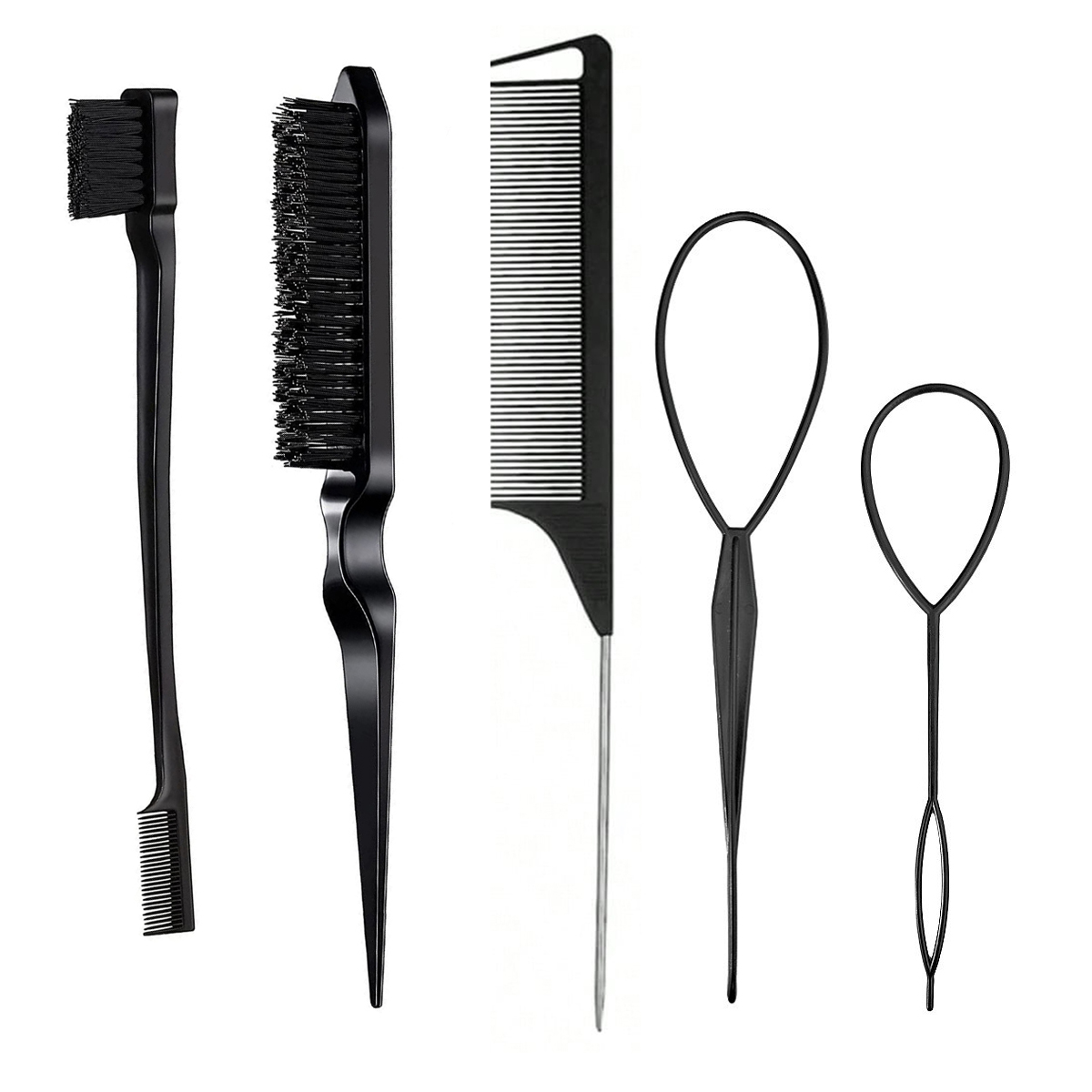 Group Head Brush - 3/5Pcs Hairdressing Tools Pointed Tail Comb