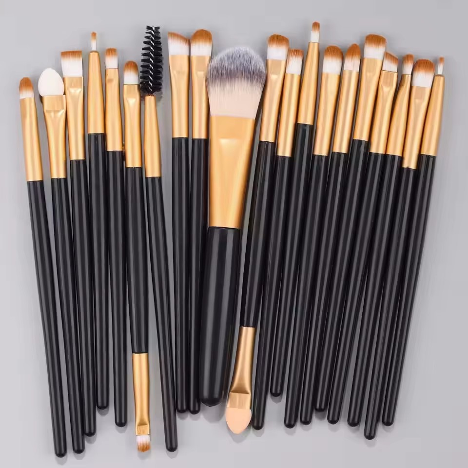 Group Head Brush - Double-ended Soft Bristles Brushes 20Pcs Makeup