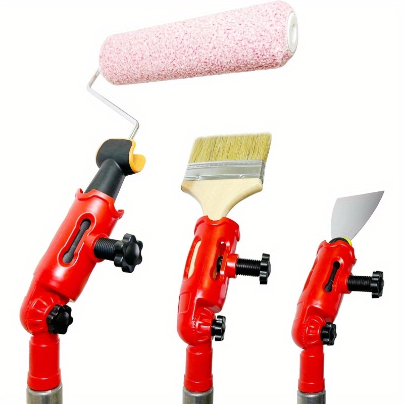 Group Head Brush - Red Multi-angle Paint Roller Extender with