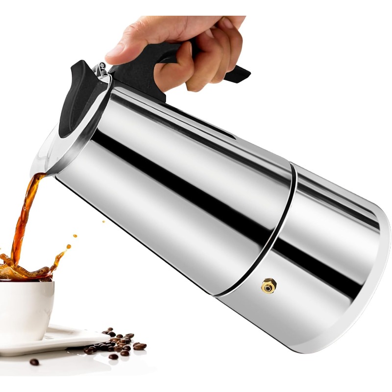 6 Cup Mocha Pot Stainless Stee - Hero Coffee Equipment review and price