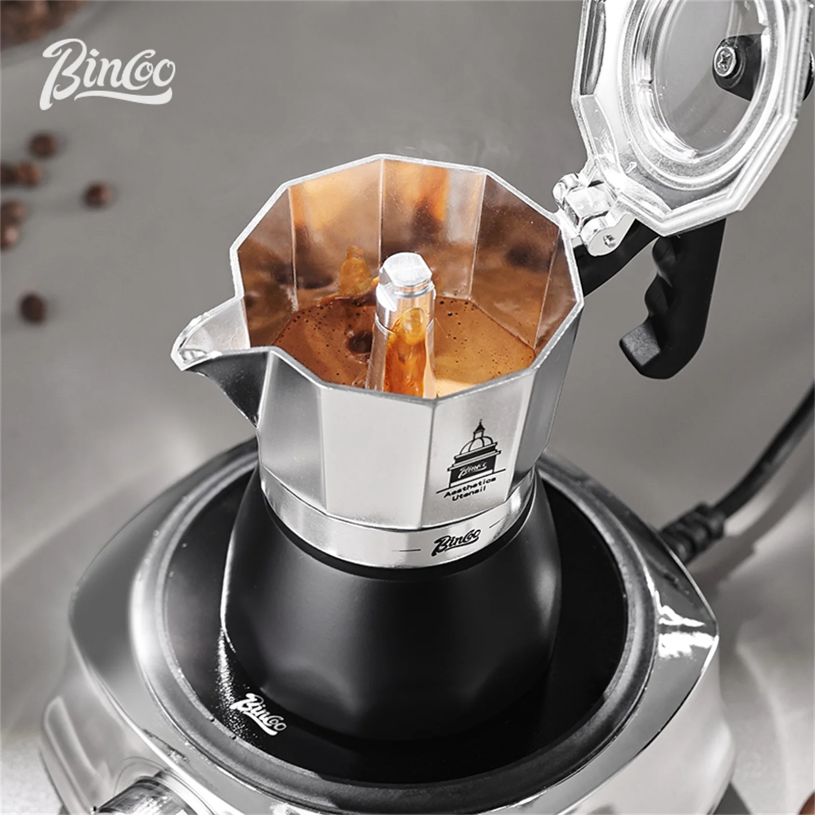 BINCOO Double Valve Moka Pot，E - Hero Coffee Equipment review and price