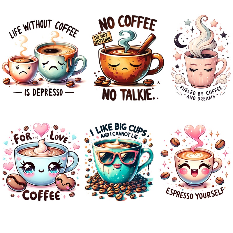 New Coffee Cute Patter Iron-On - Coffee Equipment Bag review and price