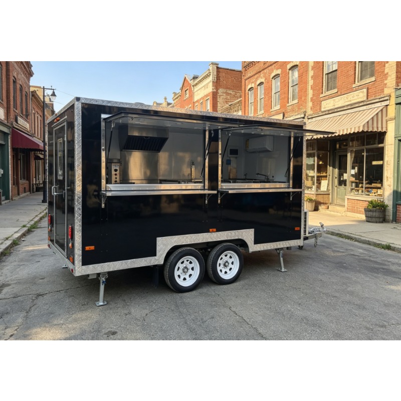 Mobile Square Food Trailer Ful - Coffee Equipment Price review and price